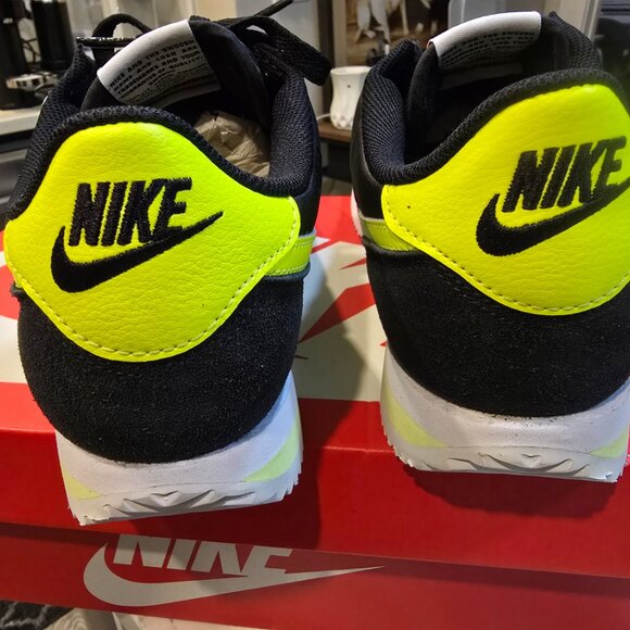Nike Cortez Basic Black / Yellow DZ2795-003 Mens Sz 10.5 (10) Shoes Sneakers New - Picture 7 of 14